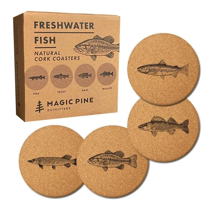 Natural Round Cork Coasters